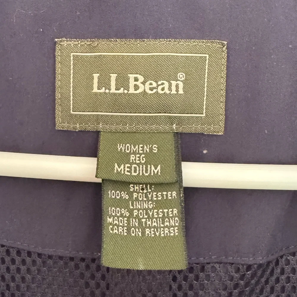 LL Bean Women's Navy Blue Long trench Coat - Picture 2 of 8